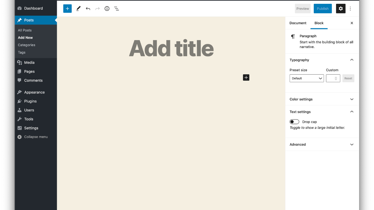 WordPress Editor (Block Editor)